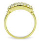 TK1389 - IP Gold(Ion Plating) Stainless Steel Ring with Top Grade Crystal  in Clear-2