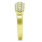 TK1389 - IP Gold(Ion Plating) Stainless Steel Ring with Top Grade Crystal  in Clear-3