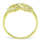 TK1398 - IP Gold(Ion Plating) Stainless Steel Ring with Top Grade Crystal  in Clear-2