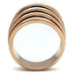 TK1414 - IP Rose Gold(Ion Plating) Stainless Steel Ring with No Stone-2