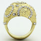 TK1419 - IP Gold(Ion Plating) Stainless Steel Ring with Top Grade Crystal  in Clear-2
