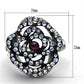 TK1422 - Two-Tone IP Black Stainless Steel Ring with Top Grade Crystal  in Amethyst-1