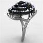 TK1422 - Two-Tone IP Black Stainless Steel Ring with Top Grade Crystal  in Amethyst-3