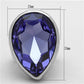TK1426 - High polished (no plating) Stainless Steel Ring with Top Grade Crystal  in Tanzanite-1