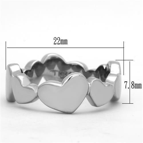 TK1433 - High polished (no plating) Stainless Steel Ring with No Stone-1