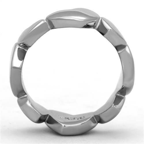 TK1433 - High polished (no plating) Stainless Steel Ring with No Stone-2