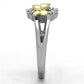 TK1434 - Two-Tone IP Gold (Ion Plating) Stainless Steel Ring with AAA Grade CZ  in Clear-3