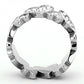 TK1443 - High polished (no plating) Stainless Steel Ring with Top Grade Crystal  in Clear-2