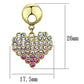 TK1456 - IP Gold(Ion Plating) Stainless Steel Earrings with Top Grade Crystal  in Multi Color-1