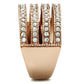 TK1492 - IP Rose Gold(Ion Plating) Stainless Steel Ring with AAA Grade CZ  in Clear-3