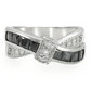 TK1494 - High polished (no plating) Stainless Steel Ring with AAA Grade CZ  in Jet-2