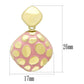 TK1502 - IP Gold(Ion Plating) Stainless Steel Earrings with Epoxy  in Light Rose-1