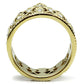TK1507 - IP Gold(Ion Plating) Stainless Steel Ring with Top Grade Crystal  in Clear-2