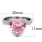 TK1513 - High polished (no plating) Stainless Steel Ring with AAA Grade CZ  in Rose-1
