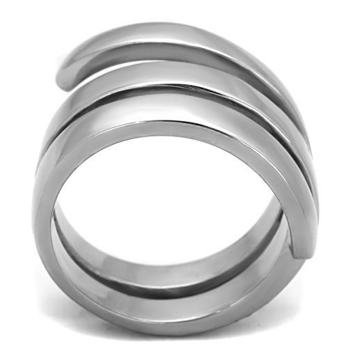 TK1519 - High polished (no plating) Stainless Steel Ring with No Stone-2