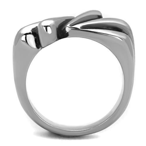 TK1520 - High polished (no plating) Stainless Steel Ring with No Stone-2