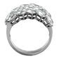 TK1522 - High polished (no plating) Stainless Steel Ring with AAA Grade CZ  in Clear-2