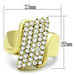 TK1554 - IP Gold(Ion Plating) Stainless Steel Ring with AAA Grade CZ  in Clear-1