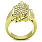 TK1554 - IP Gold(Ion Plating) Stainless Steel Ring with AAA Grade CZ  in Clear-2
