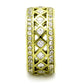 TK1558 - IP Gold(Ion Plating) Stainless Steel Ring with AAA Grade CZ  in Clear-3