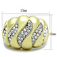 TK1559 - Two-Tone IP Gold (Ion Plating) Stainless Steel Ring with Top Grade Crystal  in Clear-1