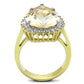 TK1564 - Two-Tone IP Gold (Ion Plating) Stainless Steel Ring with AAA Grade CZ  in Champagne-2