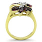 TK1565 - Two-Tone IP Gold (Ion Plating) Stainless Steel Ring with Synthetic Synthetic Glass in Amethyst-2