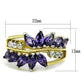 TK1568 - Two-Tone IP Gold (Ion Plating) Stainless Steel Ring with AAA Grade CZ  in Amethyst-1