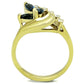 TK1571 - IP Gold(Ion Plating) Stainless Steel Ring with Top Grade Crystal  in Montana-2