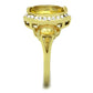 TK1578 - IP Gold(Ion Plating) Stainless Steel Ring with Synthetic Synthetic Glass in Topaz-3