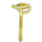 TK1586 - IP Gold(Ion Plating) Stainless Steel Ring with AAA Grade CZ  in Clear-3