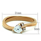 TK1591 - IP Rose Gold(Ion Plating) Stainless Steel Ring with AAA Grade CZ  in Clear-1