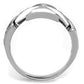 TK1602 - High polished (no plating) Stainless Steel Ring with Epoxy  in Jet-2