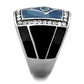 TK1612 - High polished (no plating) Stainless Steel Ring with Top Grade Crystal  in Clear-3