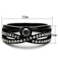 TK1620 - IP Black(Ion Plating) Stainless Steel Ring with Top Grade Crystal  in Hematite-1