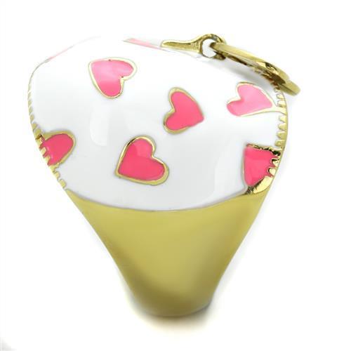 TK1622 - IP Gold(Ion Plating) Stainless Steel Ring with Epoxy  in Multi Color-3