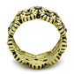 TK1626 - IP Gold(Ion Plating) Stainless Steel Ring with AAA Grade CZ  in Clear-2