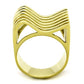 TK1628 - IP Gold(Ion Plating) Stainless Steel Ring with No Stone-2