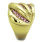 TK1638 - IP Gold(Ion Plating) Stainless Steel Ring with Top Grade Crystal  in Light Rose-3