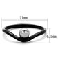 TK1645 - Two-Tone IP Black Stainless Steel Ring with No Stone-1