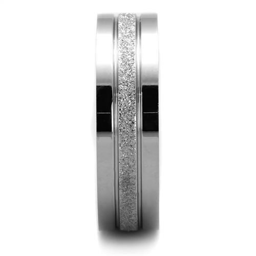 TK1668 - High polished (no plating) Stainless Steel Ring with No Stone-3