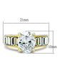 TK1675 - IP Gold(Ion Plating) Stainless Steel Ring with AAA Grade CZ  in Clear-1