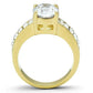 TK1675 - IP Gold(Ion Plating) Stainless Steel Ring with AAA Grade CZ  in Clear-2