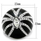 TK1679 - High polished (no plating) Stainless Steel Ring with Top Grade Crystal  in Clear-1