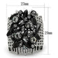TK1687 - Two-Tone IP Black Stainless Steel Ring with Top Grade Crystal  in Black Diamond-1