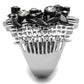 TK1687 - Two-Tone IP Black Stainless Steel Ring with Top Grade Crystal  in Black Diamond-3