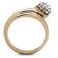 TK1693 - IP Rose Gold(Ion Plating) Stainless Steel Ring with Top Grade Crystal  in Clear-2