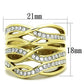 TK1699 - Two-Tone IP Gold (Ion Plating) Stainless Steel Ring with AAA Grade CZ  in Clear-1