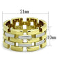 TK1705 - Two-Tone IP Gold (Ion Plating) Stainless Steel Ring with No Stone-1