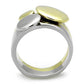 TK1706 - Two-Tone IP Gold (Ion Plating) Stainless Steel Ring with No Stone-2